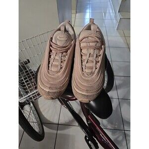 Nike Womens Size 8 Air Max 97 Light Pink Lace-Up Low Top Sneaker Shoes